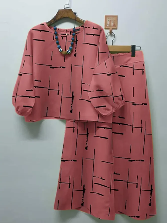 Solid Button Front Casual Co-ords - pink