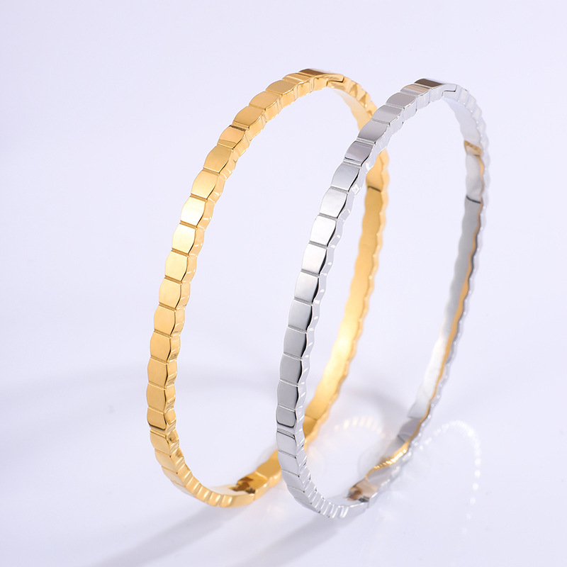 Ins Irregular Honeycomb-shaped Bracelet Fashion Minimalist Titanium Steel Bracelet Women's Jewelry