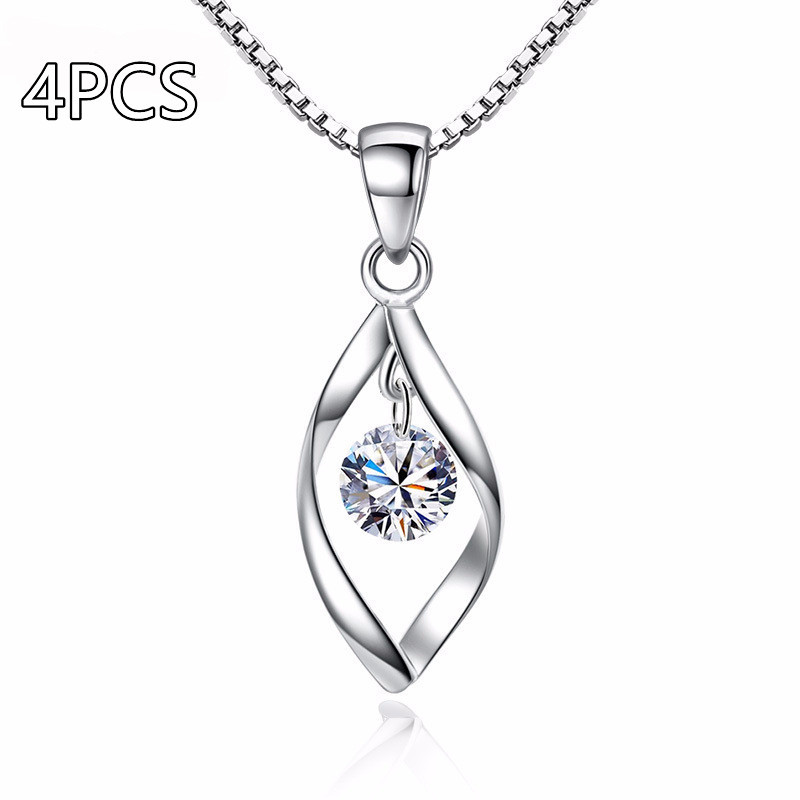 Zircon Twist Fashion Necklace Pendant