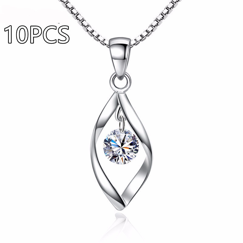 Zircon Twist Fashion Necklace Pendant