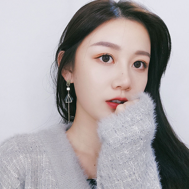 Long style stylish earrings web celebrity earrings with silver needle earrings