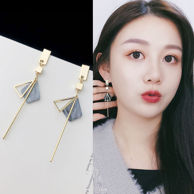 Long style stylish earrings web celebrity earrings with silver needle earrings