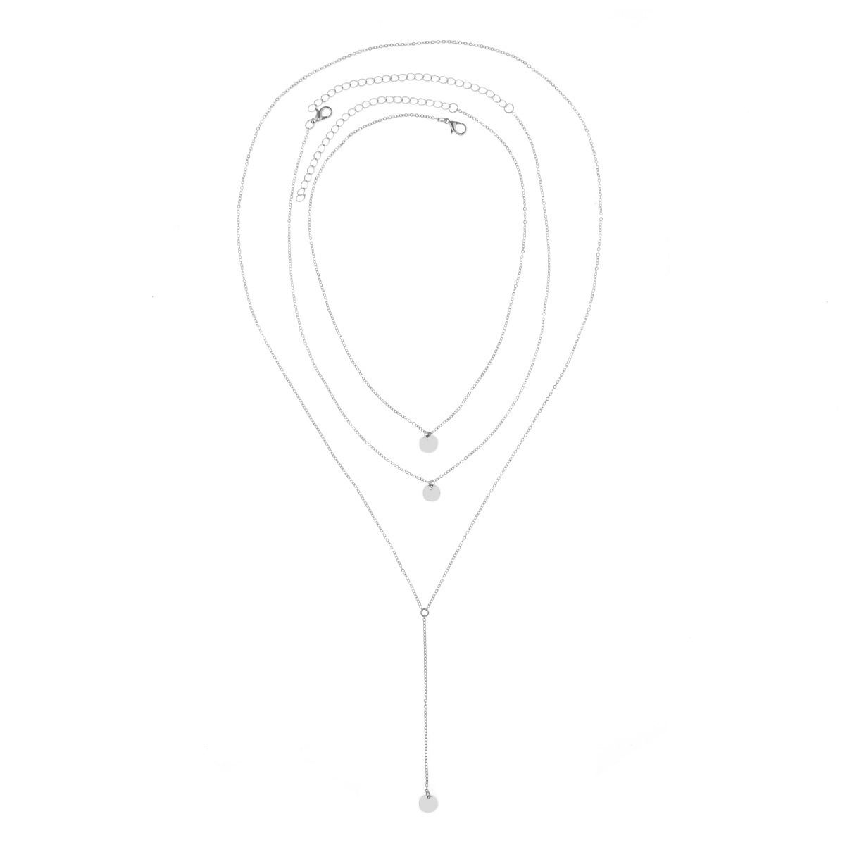 Fashion And Trendy Items, Light Luxury And Simple Multi-layer Sequin Pendant Necklace