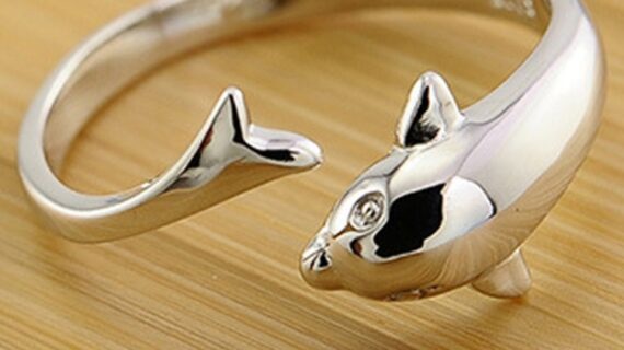 JEXXI New High Quality Jewelry Wholesale Fashion Cute Dolphin Ring Adjustable Wedding 925 Sterling Silver Rings for Women