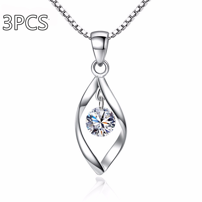 Zircon Twist Fashion Necklace Pendant
