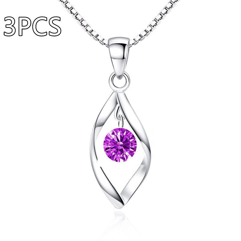 Zircon Twist Fashion Necklace Pendant