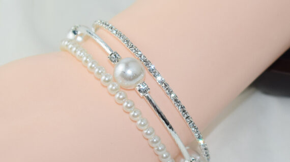 Simple Pearl Rhinestone Bracelet For Women