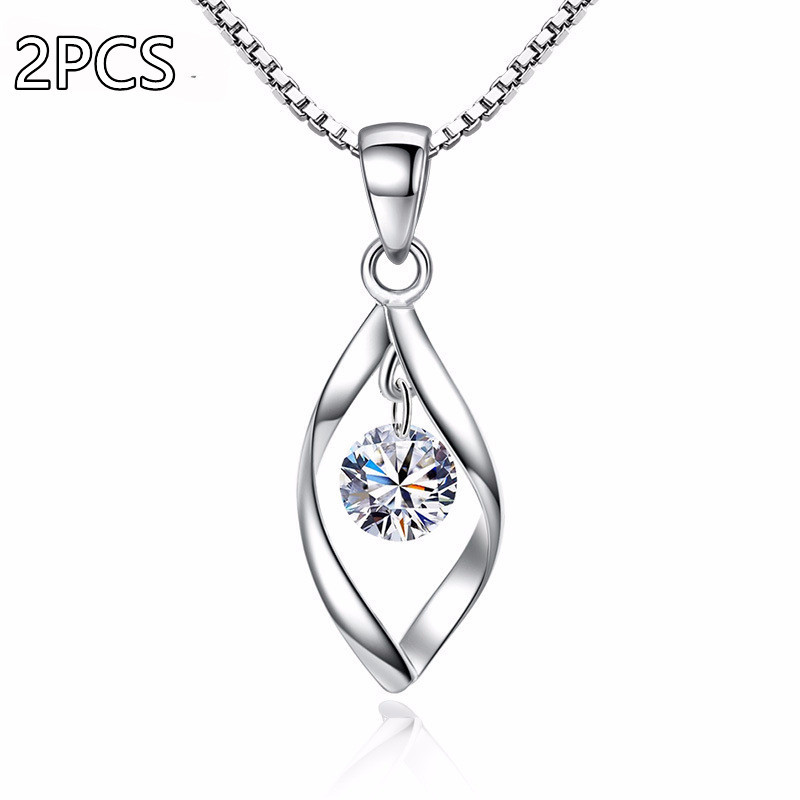 Zircon Twist Fashion Necklace Pendant