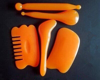 Beeswax Head Scraping Comb Gua Sha Scraping Board Meridian Facial Beauty Tendon Stick