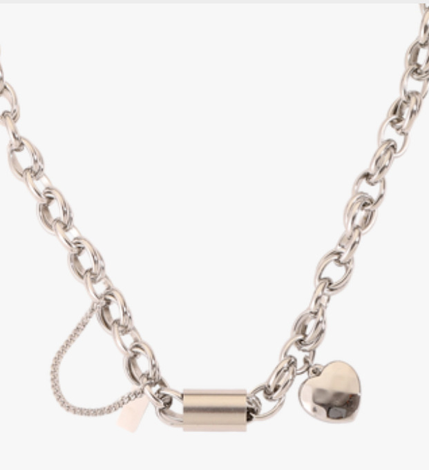 Versatile Titanium Bracelet With A Heart-shaped Pendant