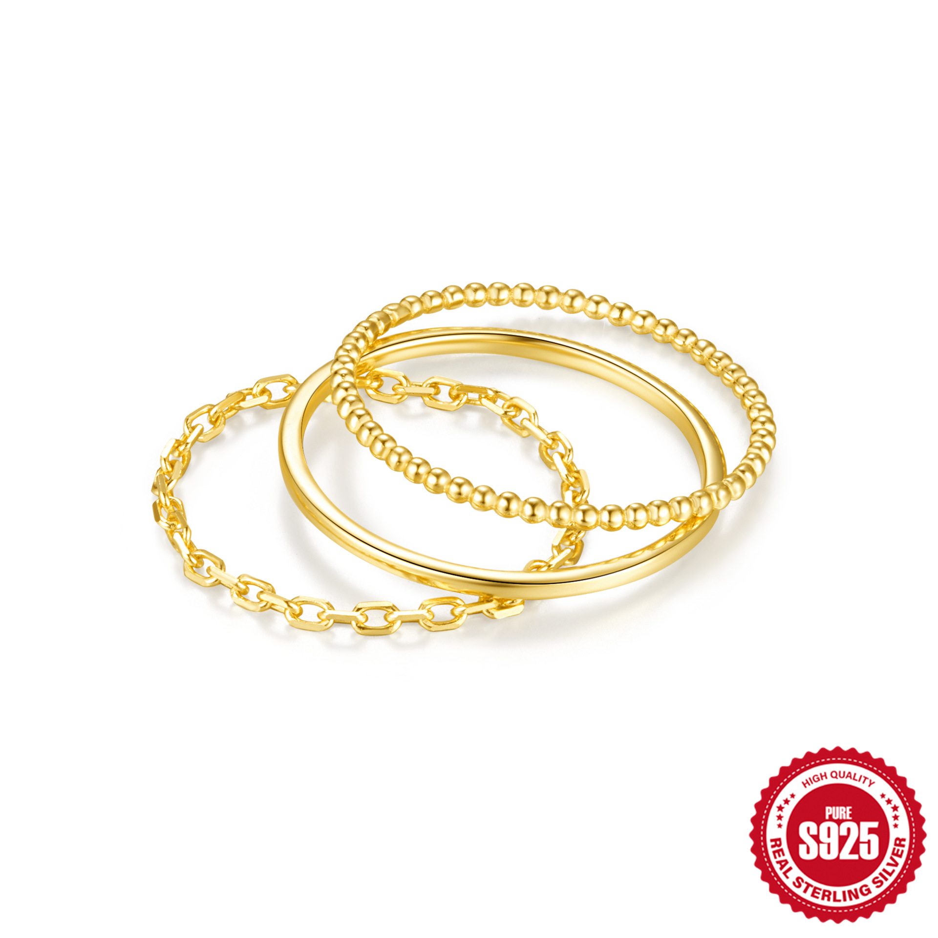 Fashion Personality Simple Bracelet Set Rings Women