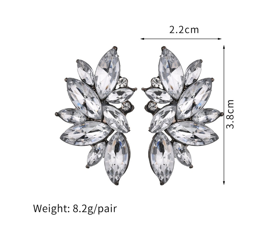 Beautiful exaggerated rhinestone earrings earrings female temperament long earrings ear jewelry