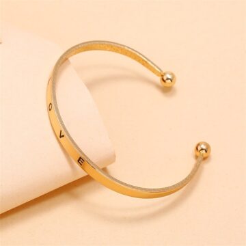 Alloy Opening Love Bracelet Women