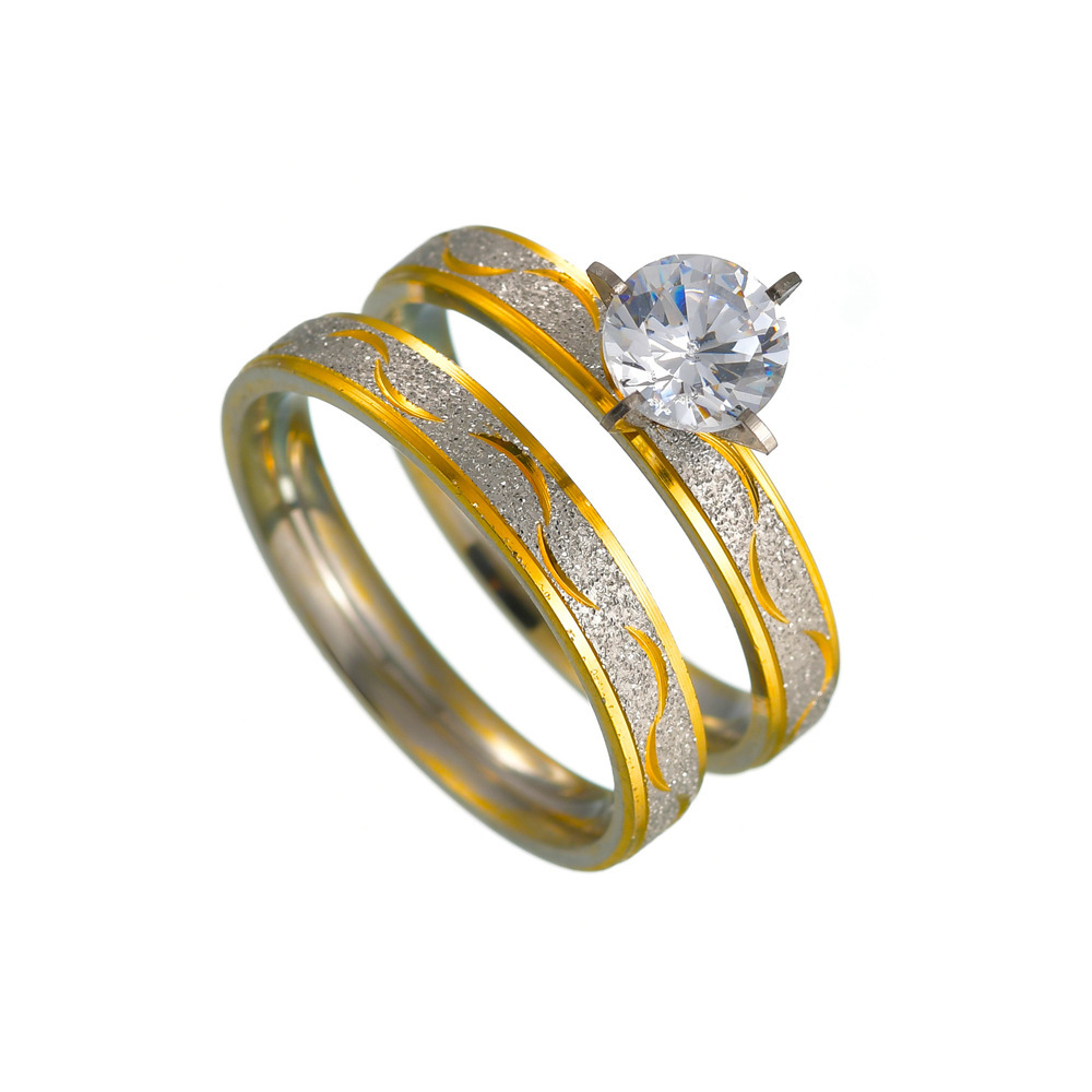 Men's And Women's Diamond Wide-faced Rings