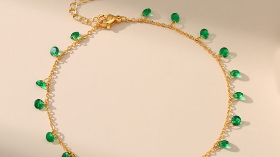 Adjustable Brass Plated 18K Gold Anklet